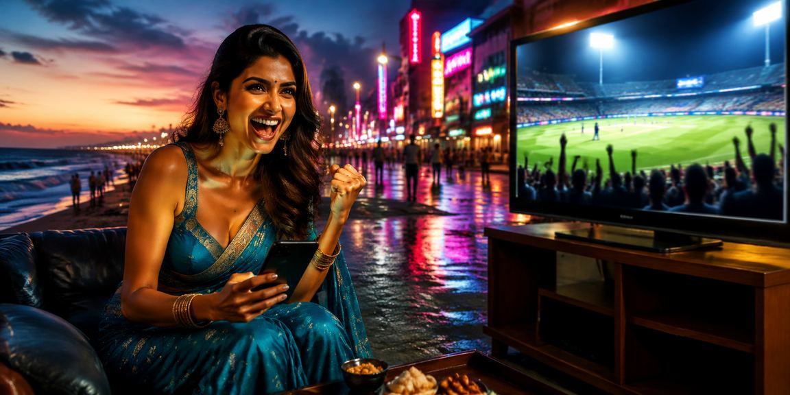 Indian player enjoying betting at a waterfront setting